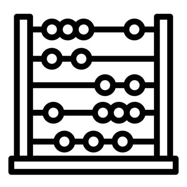 Abaküs Vektör Simgesi Tasarım Çizimi