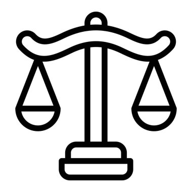 Denge Vektörü Simgesi Tasarım İllüstrasyonu