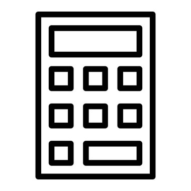 Hesap Makinesi Vektör Simgesi Tasarım İllüstrasyonu