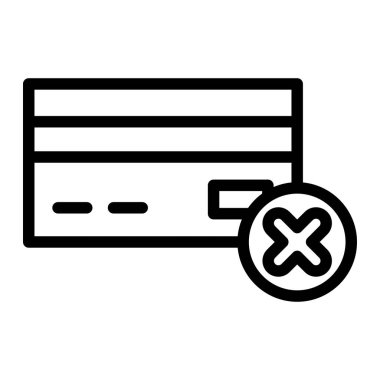 Ödeme başarısız Vektör Simgesi Tasarım İllüstrasyonu