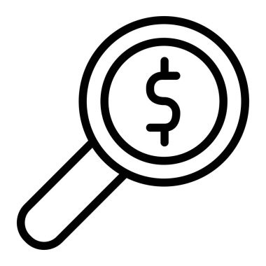 Büyüteç Vektör Simgesi Tasarım İllüstrasyonu