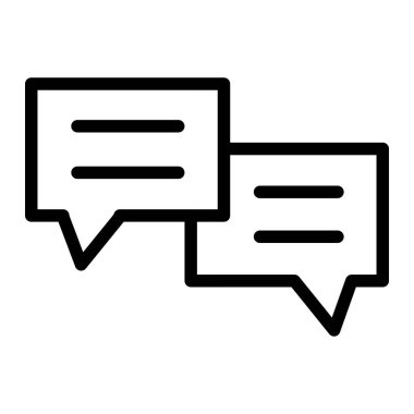 Sohbet Vektörü Simgesi Tasarım İllüstrasyonu