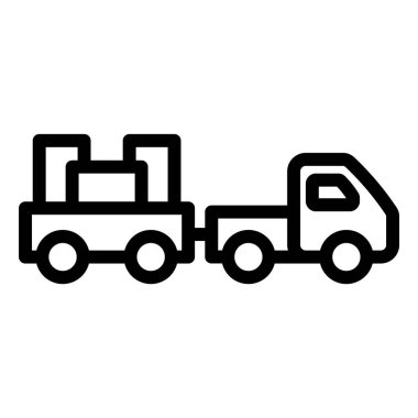 Yük kamyonu Vektör Simgesi Tasarım İllüstrasyonu