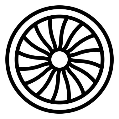 Türbin Vektör Simgesi Tasarım İllüstrasyonu