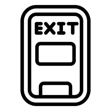 Acil çıkış Vektör Simgesi Tasarım İllüstrasyonu