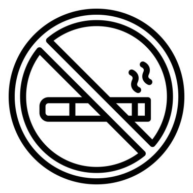 Sigara İçen Vektör Simgesi Tasarımı Çizimi Yok