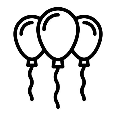 Balonlar Vektör Simgesi Tasarım İllüstrasyonu