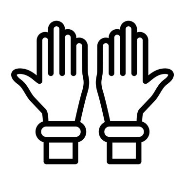 Plastik Eldiven Vektör Simgesi Tasarım Çizimi