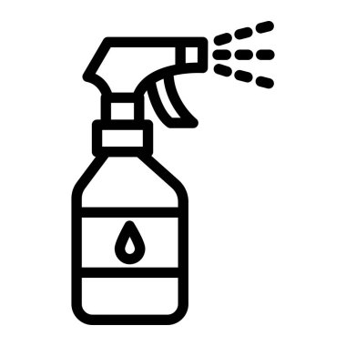 Sprey Şişe Vektörü Simgesi Tasarım Çizimi