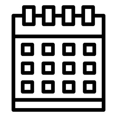 Takvim Vektörü Simgesi Tasarım İllüstrasyonu