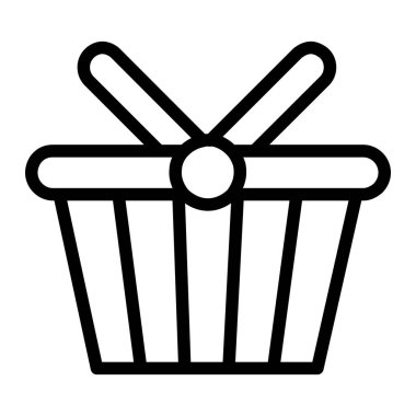 Alışveriş sepeti Vektör Simgesi Tasarım Çizimi