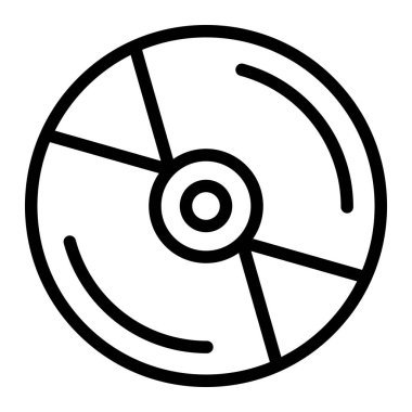 Cd Vektör Simgesi Tasarım İllüstrasyonu