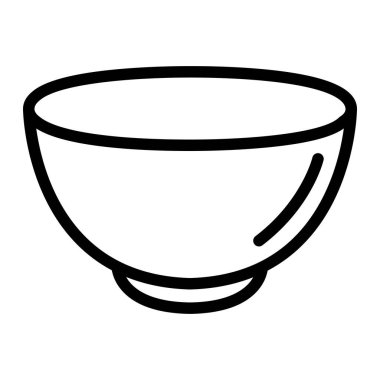 Bowl Vektör Simgesi Tasarım İllüstrasyonu