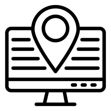 İzleme Vektörü Simgesi Tasarım İllüstrasyonu