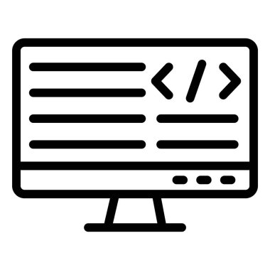 Programlama Vektörü Simgesi Tasarım İllüstrasyonu