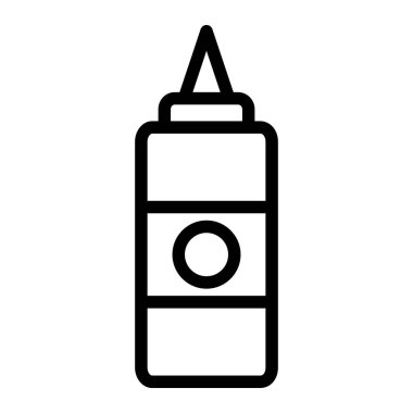 Sos şişesi Vektör Simgesi Tasarım İllüstrasyonu