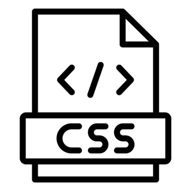 CSS Vektör Simgesi Tasarım İllüstrasyonu
