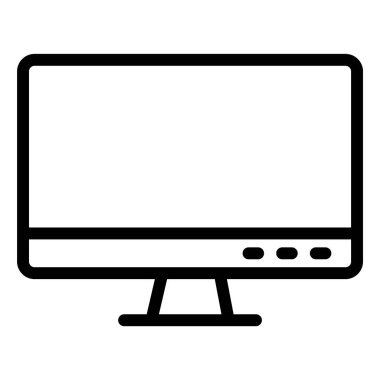 Monitör Vektör Simgesi Tasarım İllüstrasyonu