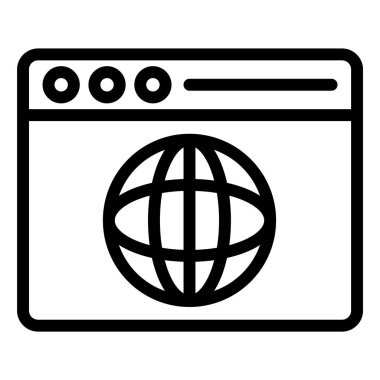 Web tarayıcı Vektör Simgesi Tasarım İllüstrasyonu