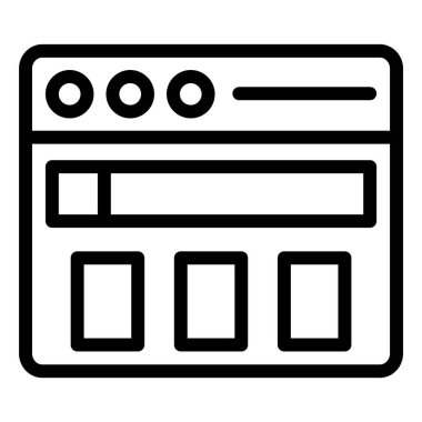 Web Sitesi Vektör Simgesi Tasarım İllüstrasyonu