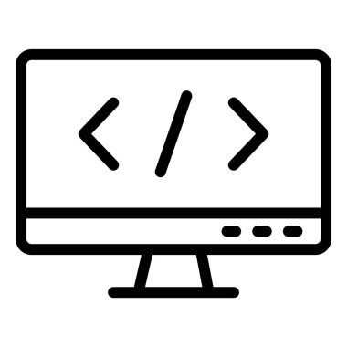 Kodlama Vektörü Simgesi Tasarım İllüstrasyonu