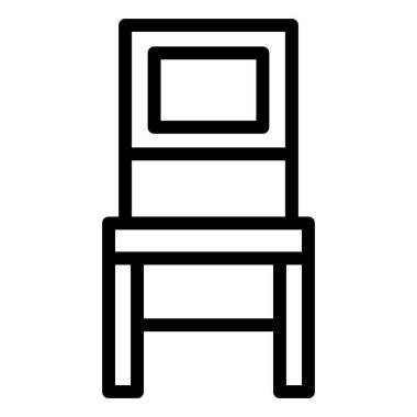 Sandalye Vektörü Simgesi Tasarım İllüstrasyonu