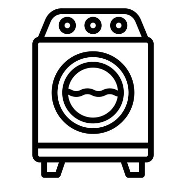 çamaşır makinesi vektör tasarım illüstrasyonu