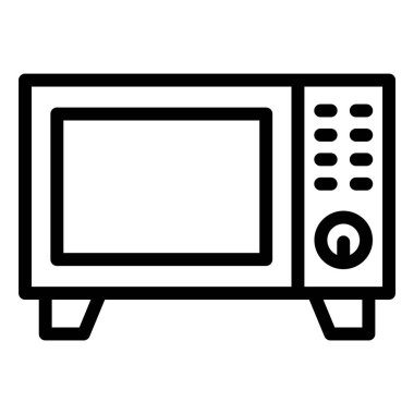 Mikrodalga Vektör Simgesi Tasarım İllüstrasyonu