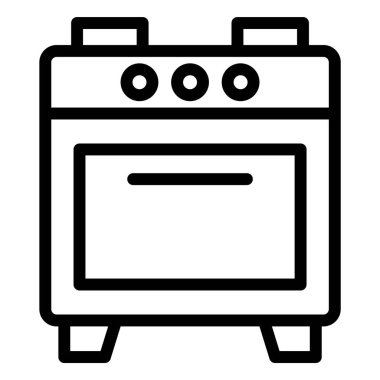 Fırın Vektörü Simgesi Tasarım İllüstrasyonu