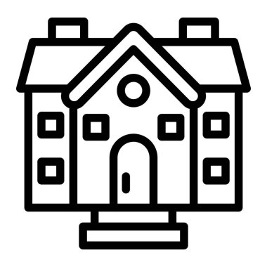 Ev Vektörü Simgesi Tasarım İllüstrasyonu