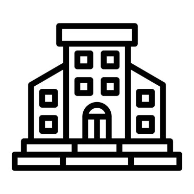 Konut Vektörü Simgesi Tasarım Çizimi