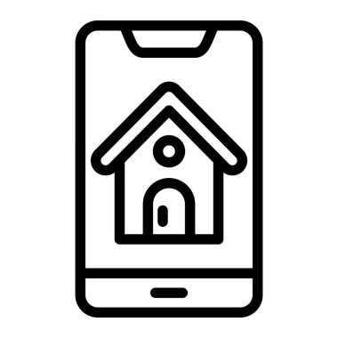 Mobil Vektör Simgesi Tasarım İllüstrasyonu