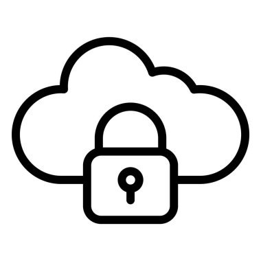 Kilitli Vektör Simgesi Tasarım İllüstrasyonu