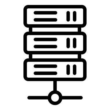 Sunucu Vektörü Simgesi Tasarım İllüstrasyonu