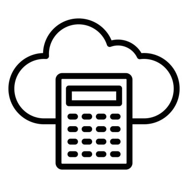 Hesap Makinesi Vektör Simgesi Tasarım İllüstrasyonu