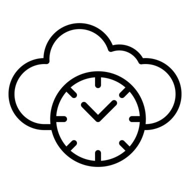 Saat Vektörü Simgesi Tasarım İllüstrasyonu