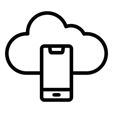 Mobil Vektör Simgesi Tasarım İllüstrasyonu