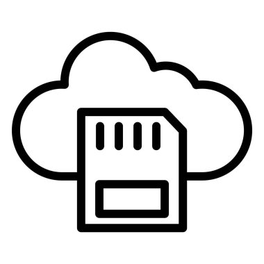 Sd kart Vektör Simgesi Tasarım İllüstrasyonu