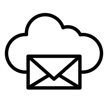 E- posta Vektör Simgesi Tasarım İllüstrasyonu