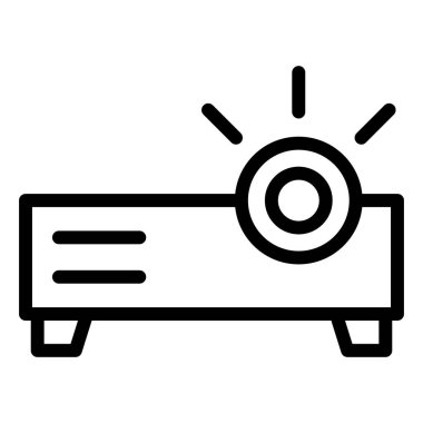 Projektör Vektör Simgesi Tasarım İllüstrasyonu