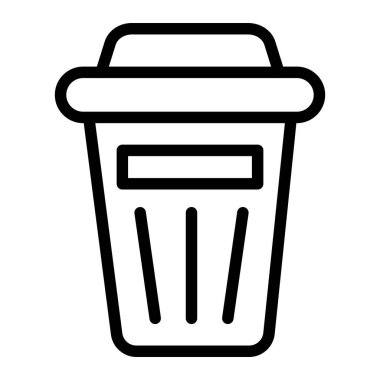 Çöp Vektörü Simgesi Tasarım İllüstrasyonu