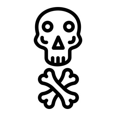 Kurukafa Vektörü Simgesi Tasarım İllüstrasyonu