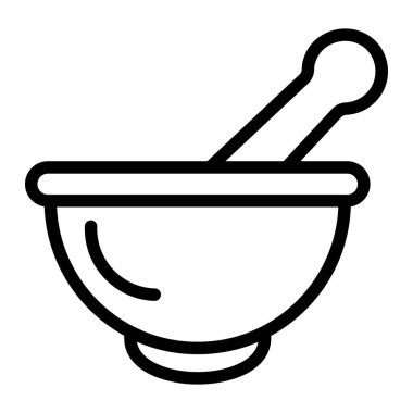 Havan Vektörü Simgesi Tasarım İllüstrasyonu