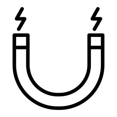 Magnet Vektör Simgesi Tasarım Çizimi