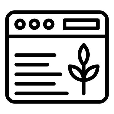Organik İçerik Vektör Simgesi Tasarım İllüstrasyonu