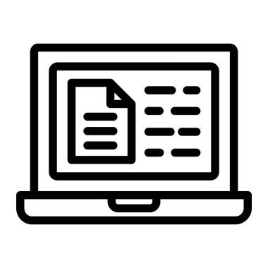 Çevrimiçi rapor Vektör Simgesi Tasarım İllüstrasyonu