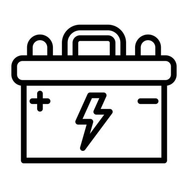 Pil Vektörü Simgesi Tasarım Çizimi