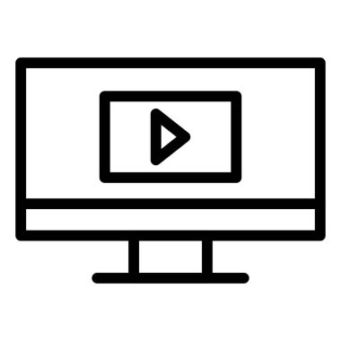 Yayın Vektörü Simgesi Tasarım İllüstrasyonu