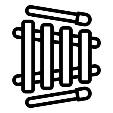 Ksilofon Vektör Simgesi Tasarım İllüstrasyonu