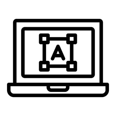 Yazı tipi boyutu Vektör Simgesi Tasarım İllüstrasyonu